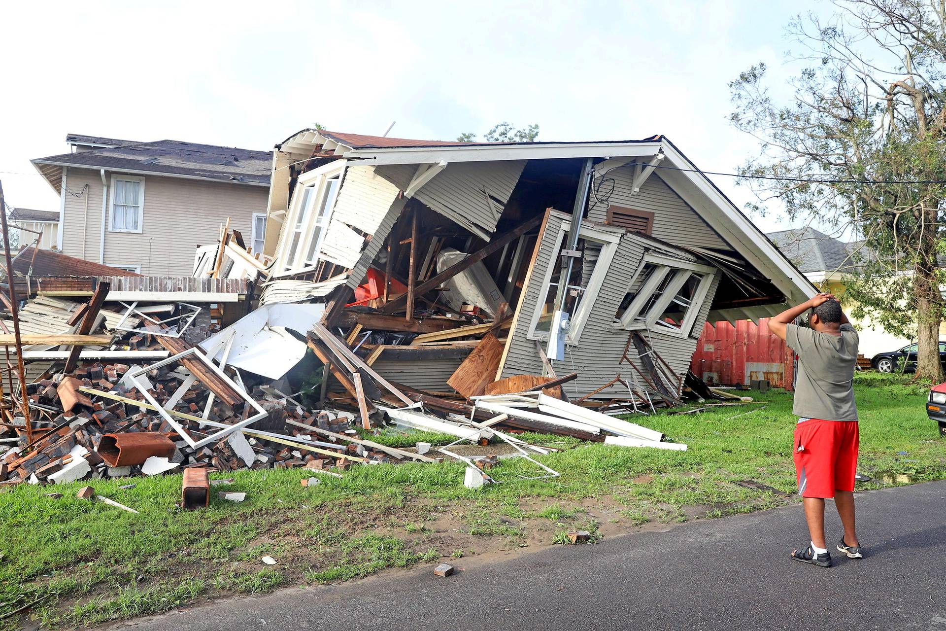 Aftermath of Hurricane Ida in New Orleans