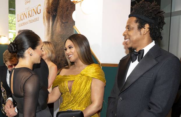 Harry and Meghan meet Beyonce and Jay Z at The Lion King Premiere