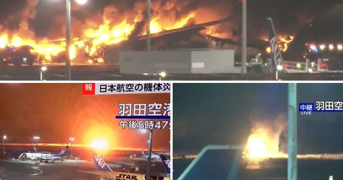 Tokyo Airport Plane Fire: Possible Collision with Smaller Aircraft During Landing?