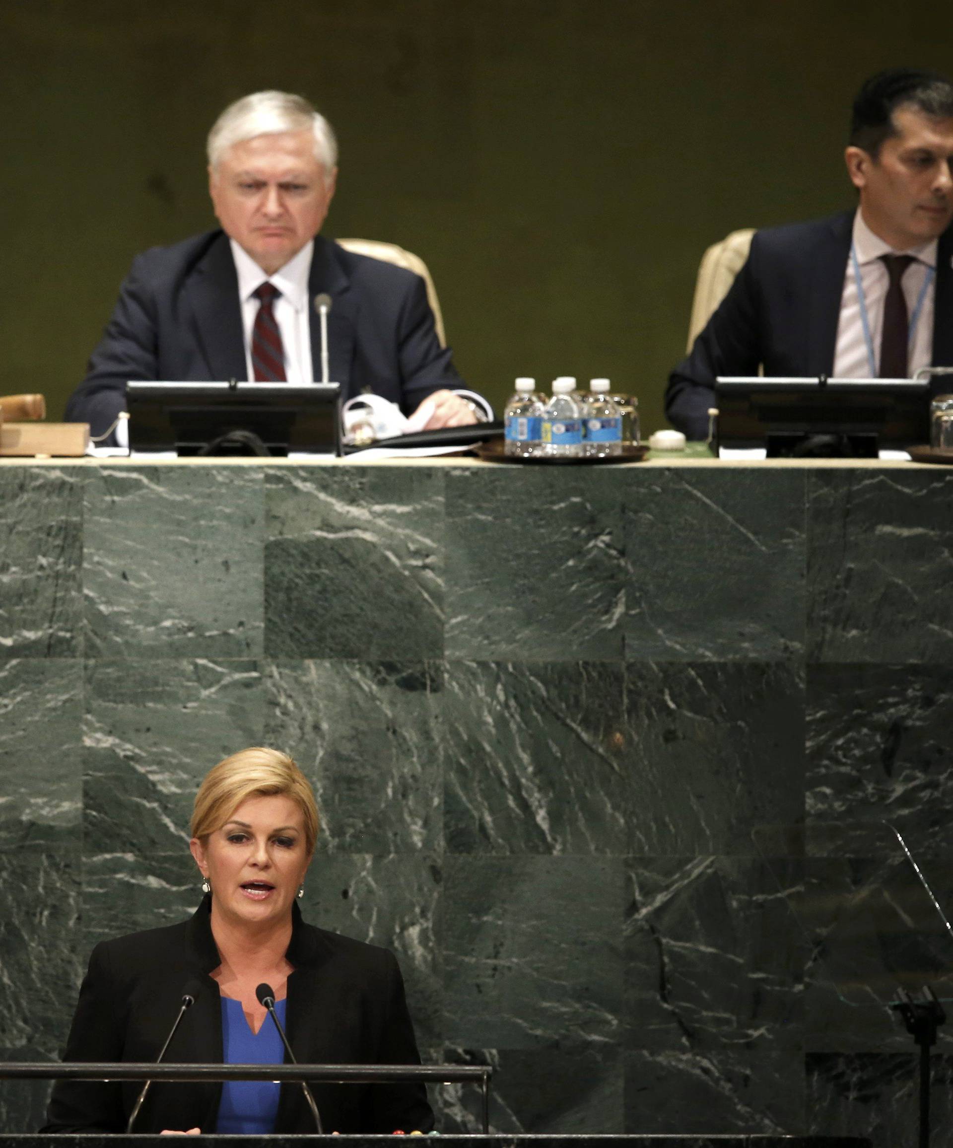 President Kolinda Grabar-Kitarovic of Croatia addresses the United Nations General Assembly in New York