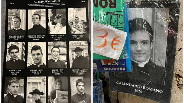 I dalje se prodaje kontroverzni kalendar po Rimu: 'Vatikan se zgrozio zbog seksi svećenika'