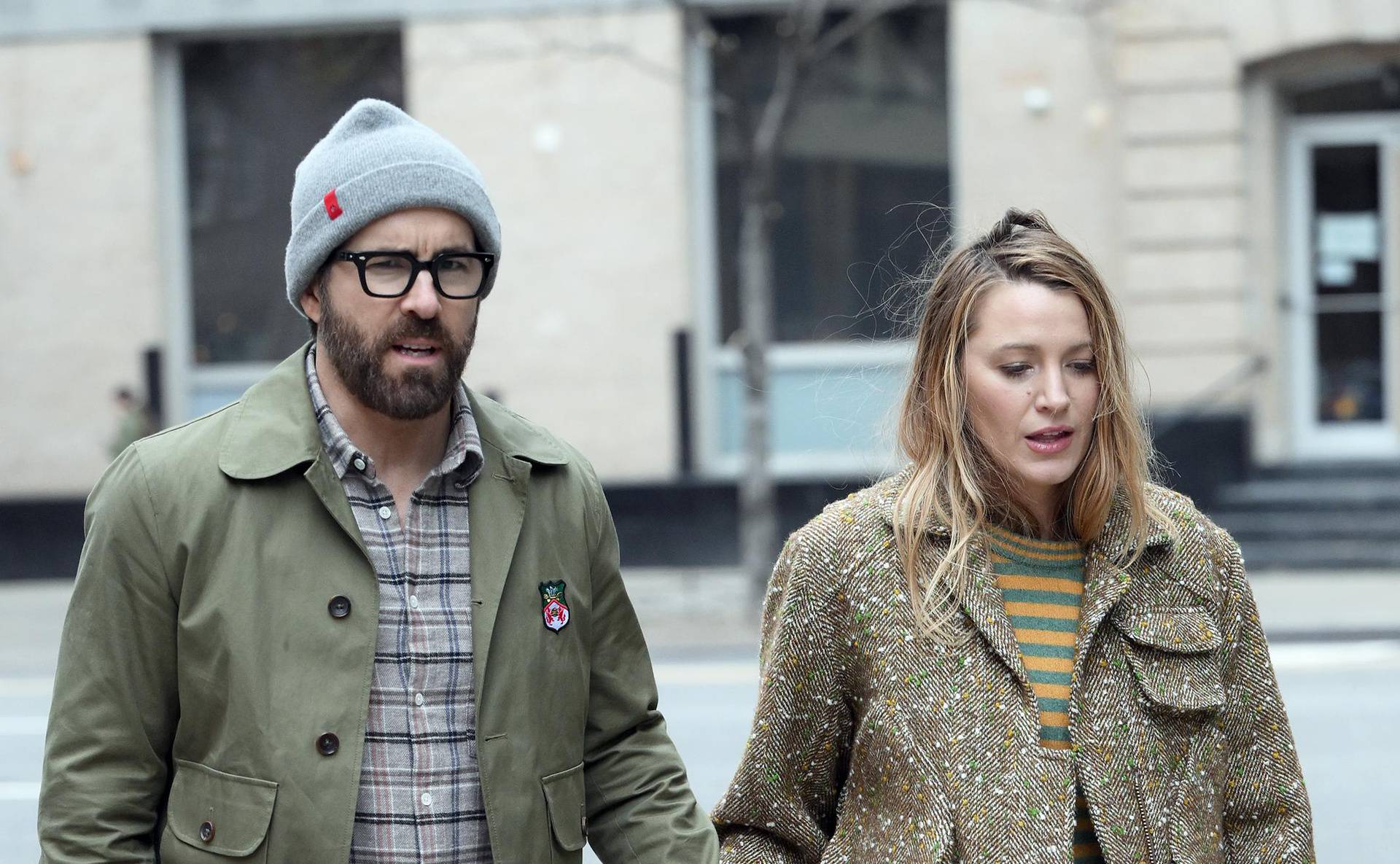 Blake Lively And Ryan Reynolds Holding Hadns While Out For A Morning Walk In New York City