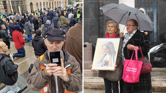 Kleče, mole, snimaju... Muška molitva na trgovima diljem Hrvatske, stigli i prosvjednici