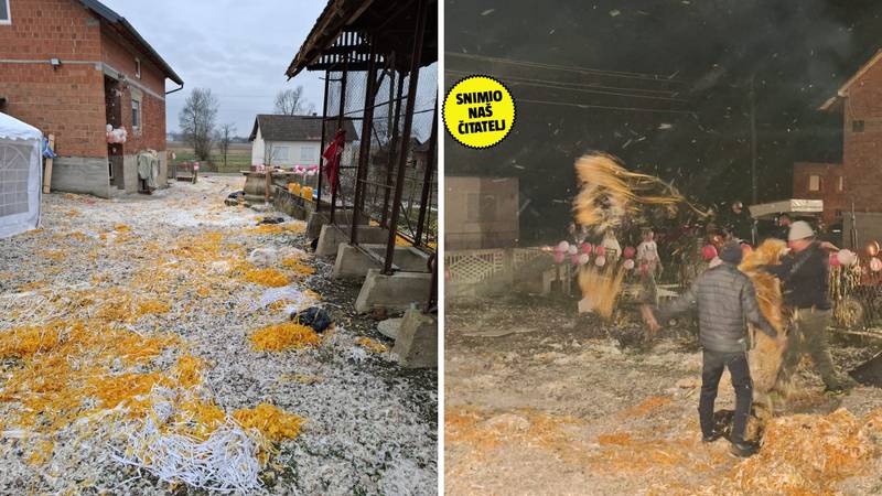 VIDEO Dobili bebu, a susjedi im zatrpali dvorište trakicama: 'Neka, rodila nam se kći Tessa'