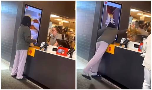 VIDEO Šokantna snimka iz Mc Donaldsa, blagajnicu je zalila vrućom kavom: 'Je*i se k***o'