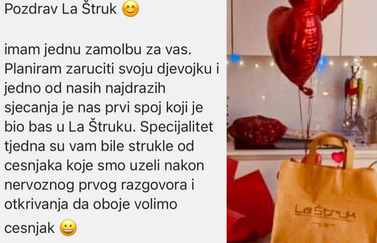 Češnjak spaja ljude: Zaprosio djevojku uz pomoć poznatog restorana odakle su 'kliknuli'
