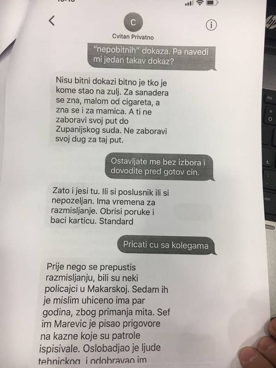 Maminjo je udario na Cvitana, tvrdi da ima njegovu prepisku