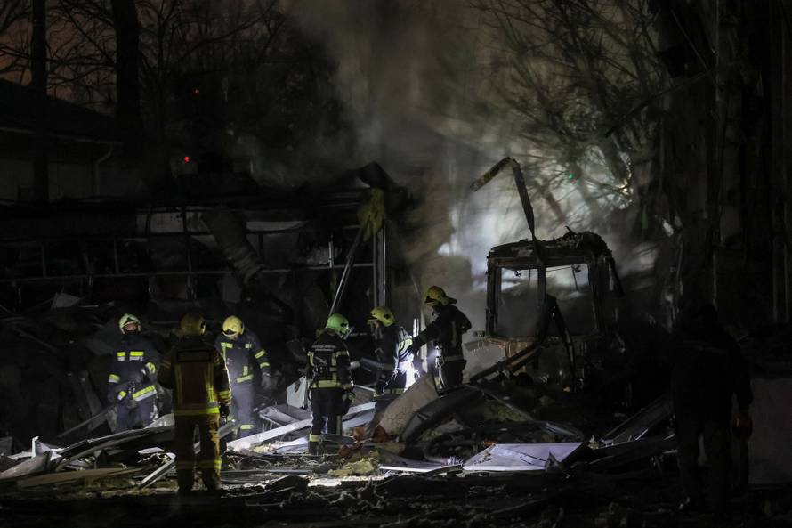 Aftermath of a Russian missile attack in Kyiv