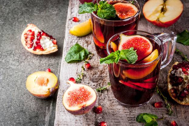 Fall and winter hot red sangria