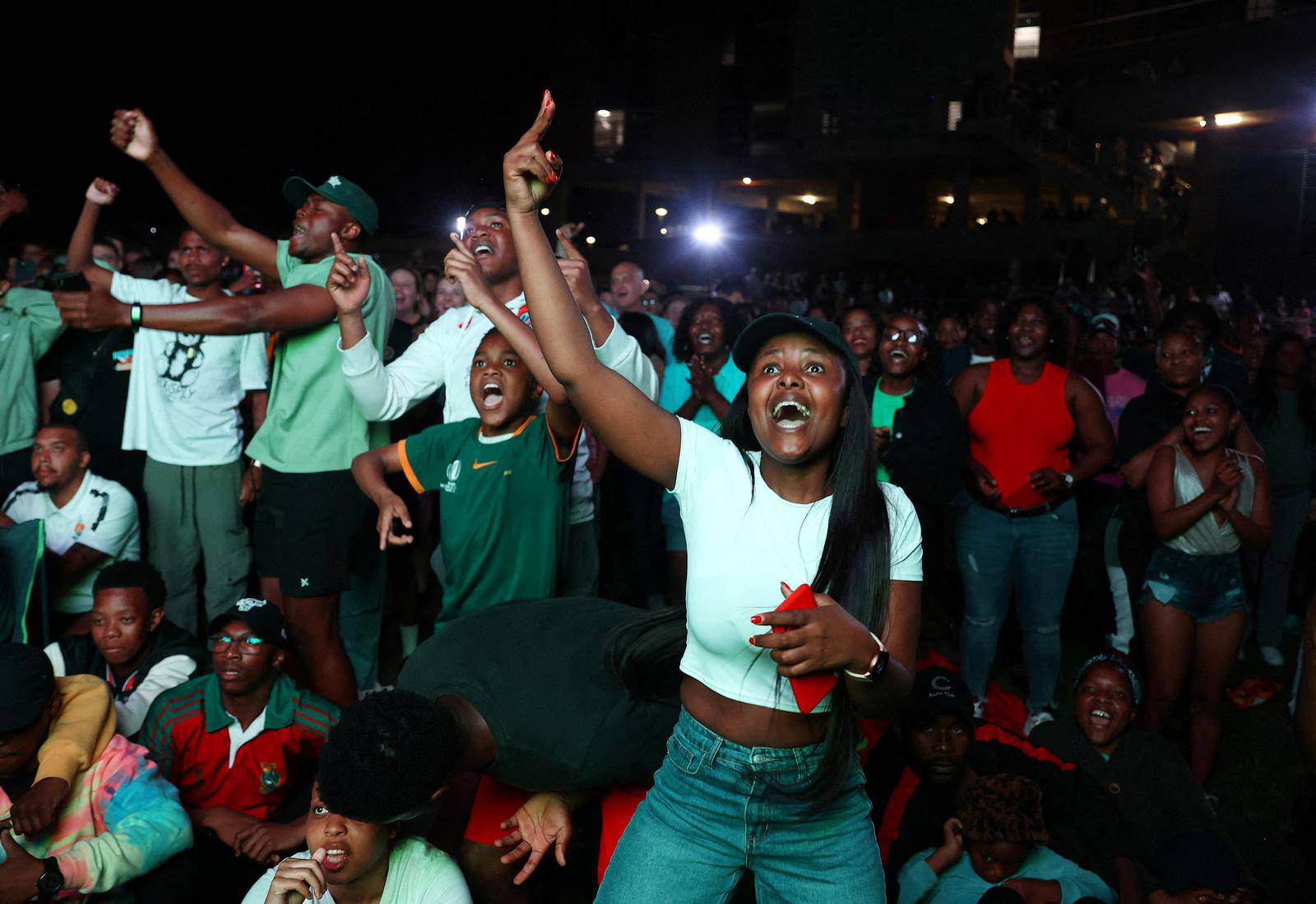 Rugby World Cup 2023 - Semi Final - Fans in Pretoria watch South Africa vs England