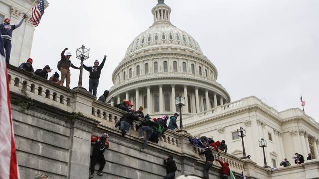 Supporters of U.S. President Donald Trump gather in Washington