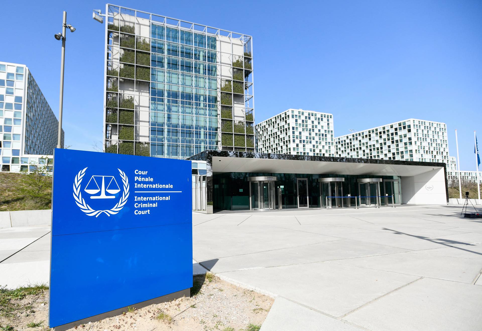 FILE PHOTO: An external view of the International Criminal Court in The Hague