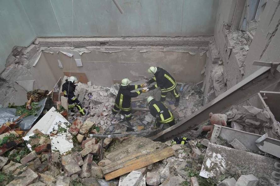 Aftermath of a Russian missile attack in Lviv