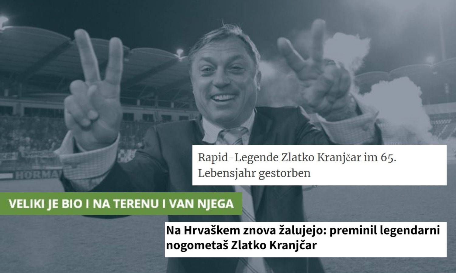 Mediji iz regije opraštaju se od legende: Rapid u crnome floru