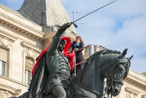 Obilježavanje Dana kravate u Hrvatskoj na Trgu bana Josipa Jelačića