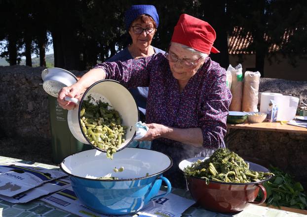 Vodice:Tradicionalni prvosvibanjski piknik u Rakitnici,spremanje divljeg zelja i pulente.