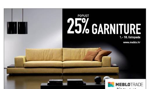 Meblo Trade – 20% popusta na garniture do 18. listopada