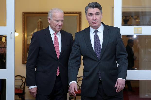 Milanovi? kao predsjednik Vlade susreo se s novim predsjednikom  SAD-a Bidenom 2015 godine 