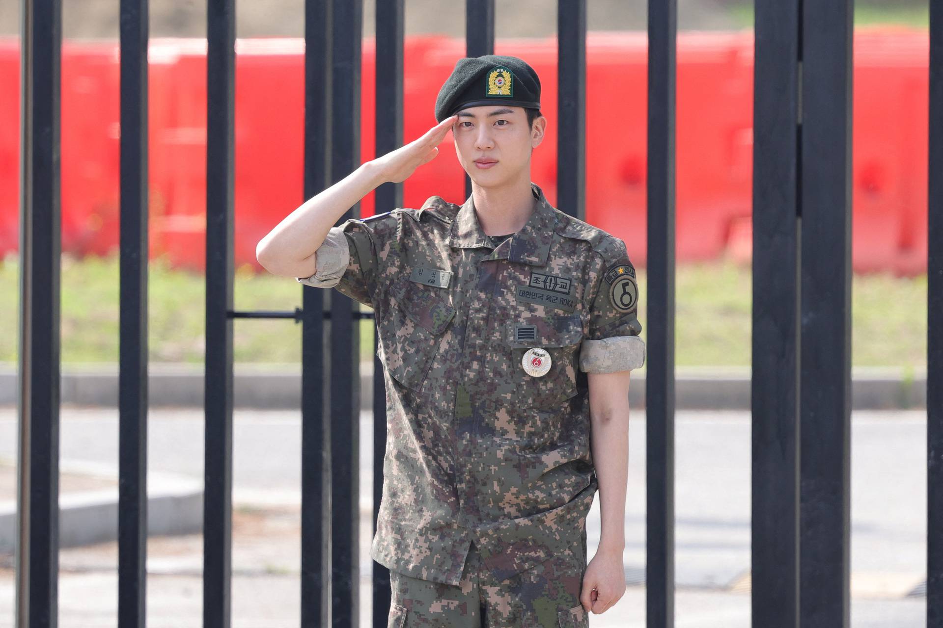 K-pop boy band BTS member Jin has been discharged from the military in Yeoncheon