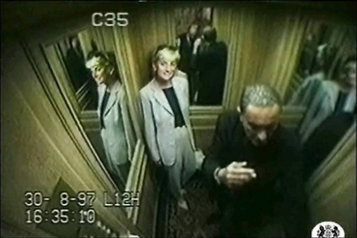 CCTV footage showing the final hours of Princess Diana and Dodi Fayed, Ritz hotel, Paris, France - Oct 2007