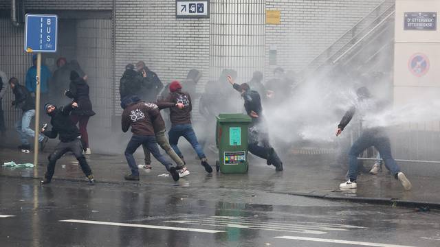 European farmers protest in Brussels