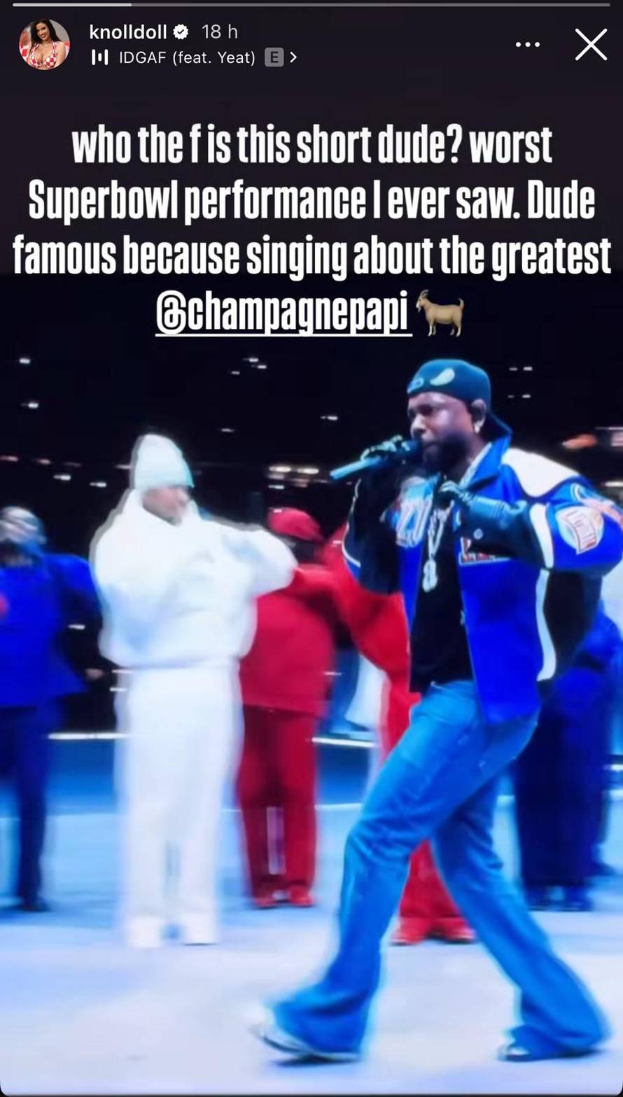 Ivana Knoll nije oduševljena s nastupom Kendricka Lamara: 'Poznat je samo zbog Drakea'