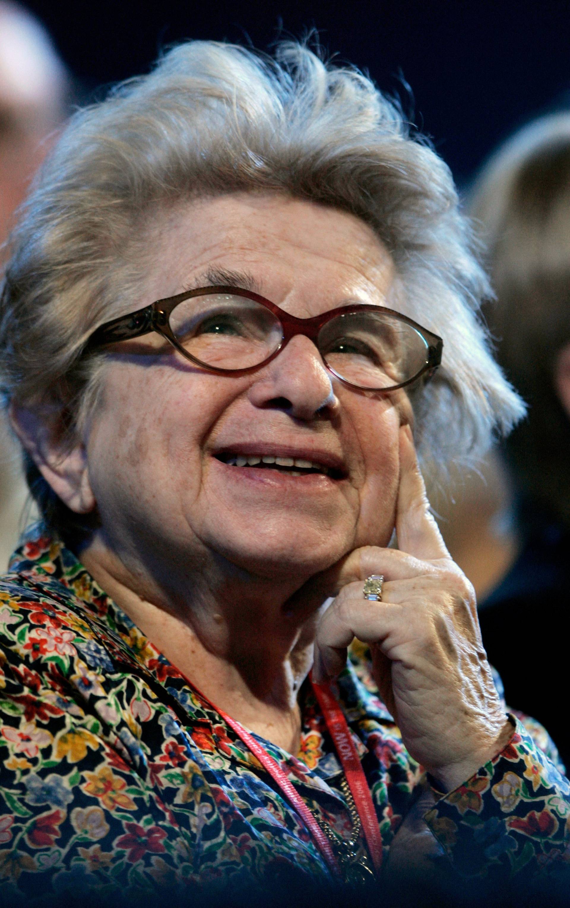 FILE PHOTO: Dr Ruth is pictured at the American Israel Public Affairs Committee annual conference in Washington