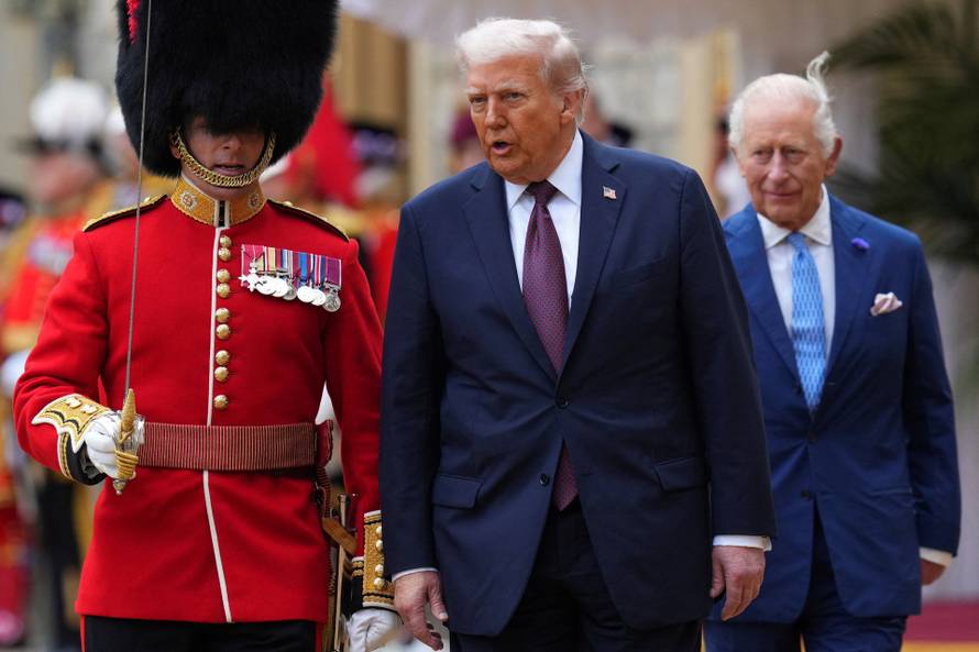 U.S. President Trump makes second state visit to Britain