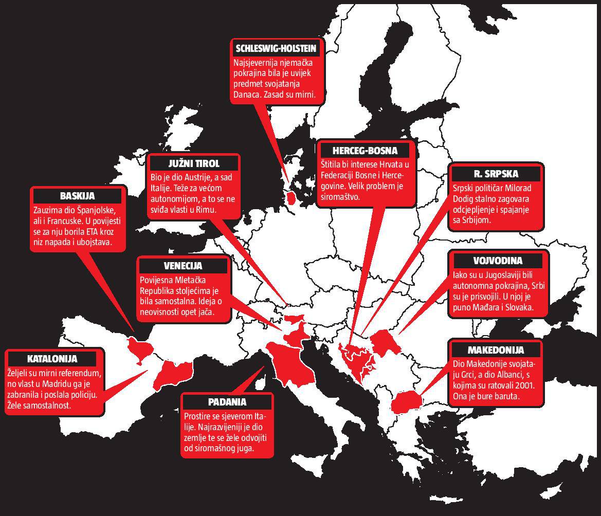 Krizna žarišta: Neovisnost bi mogli tražiti narodi bez države
