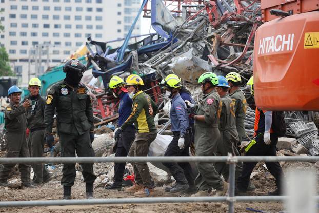 Aftermath of strong earthquake, in Bangkok