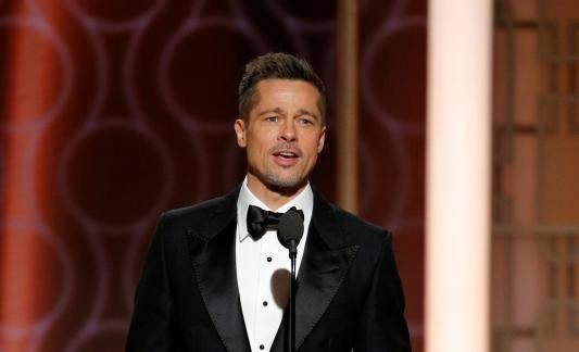 Brad Pitt presents during the 74th Annual Golden Globe Awards show in Beverly Hills