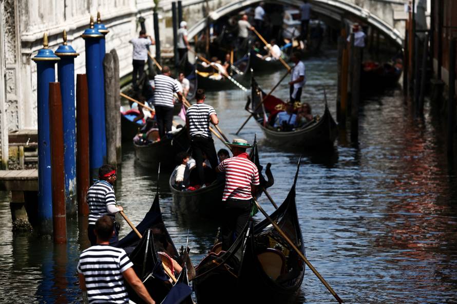 Venice ahead of the expected wedding of Amazon founder Jeff Bezos and Lauren Sanchez