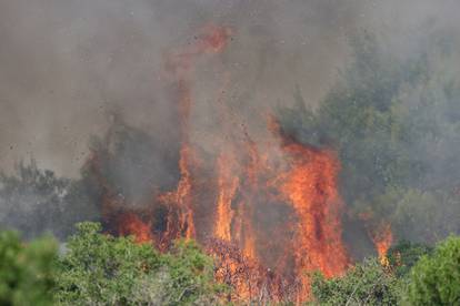 FOTO Vatrogasci se i dalje bore s vatrenom stihijom kod Zadra: 'Stigla su i dvije zračne snage'