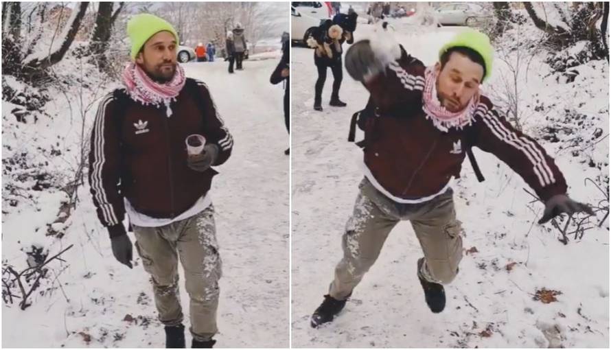 Urnebesan pad Nižetića postao je hit: 'Dalmatinac na snijegu'