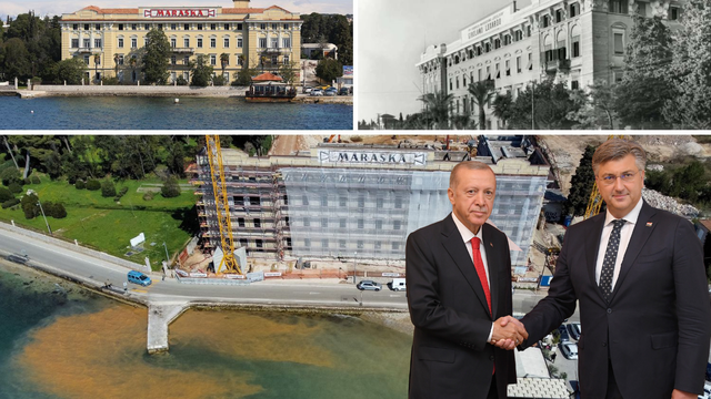 Zgradu 'Maraske' oteli su 1945. Talijanima, a Erdoganovi ljudi grade hotel i stanove bogataša