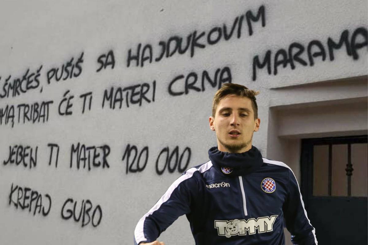 Stravične prijetnje nogometašu Hajduka! Sprejem išarali kuću
