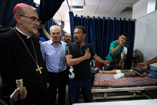 Members of the clergy visit Al-Ahli Arab Hospital, in Gaza City