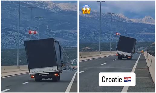 Širi se video, bura baca kamion: Prestrašno! To je kod Maslenice