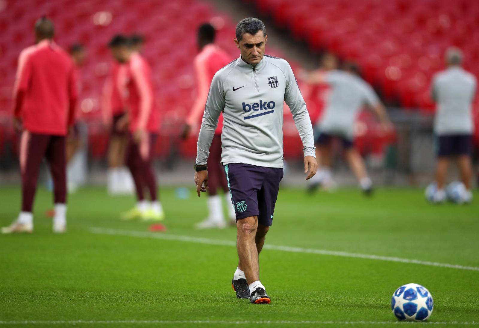 Barcelona Training and Press Conference - Wembley Stadium