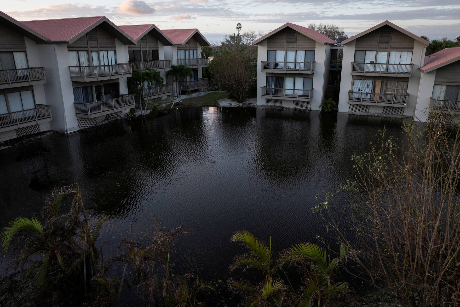 Aftermath of Hurricane Milton’s landfall in Siesta Key, Florida