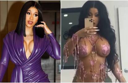 Cardi B se snimala u tangama, a bradavice prekrila naljepnicama