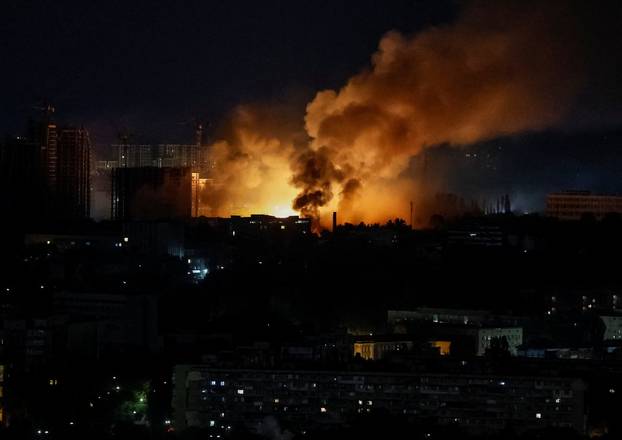 Russian missile strike in Kyiv