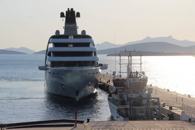 Solaris, a superyacht linked to Russian oligarch Abramovich docks in Turkey's Bodrum