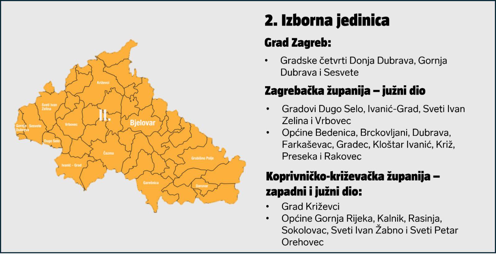 Pronađite svoju izbornu jedinicu na interaktivnoj karti! Velika promjena je za Grad Zagreb