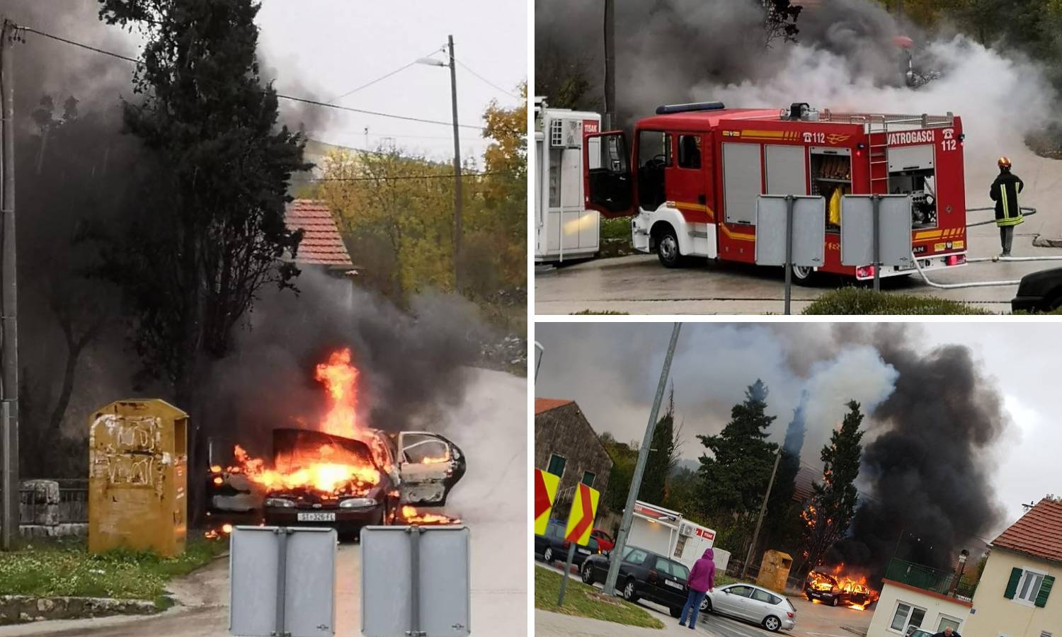 'Ljudi su bježali od vatre': U Lovreću požar progutao auto