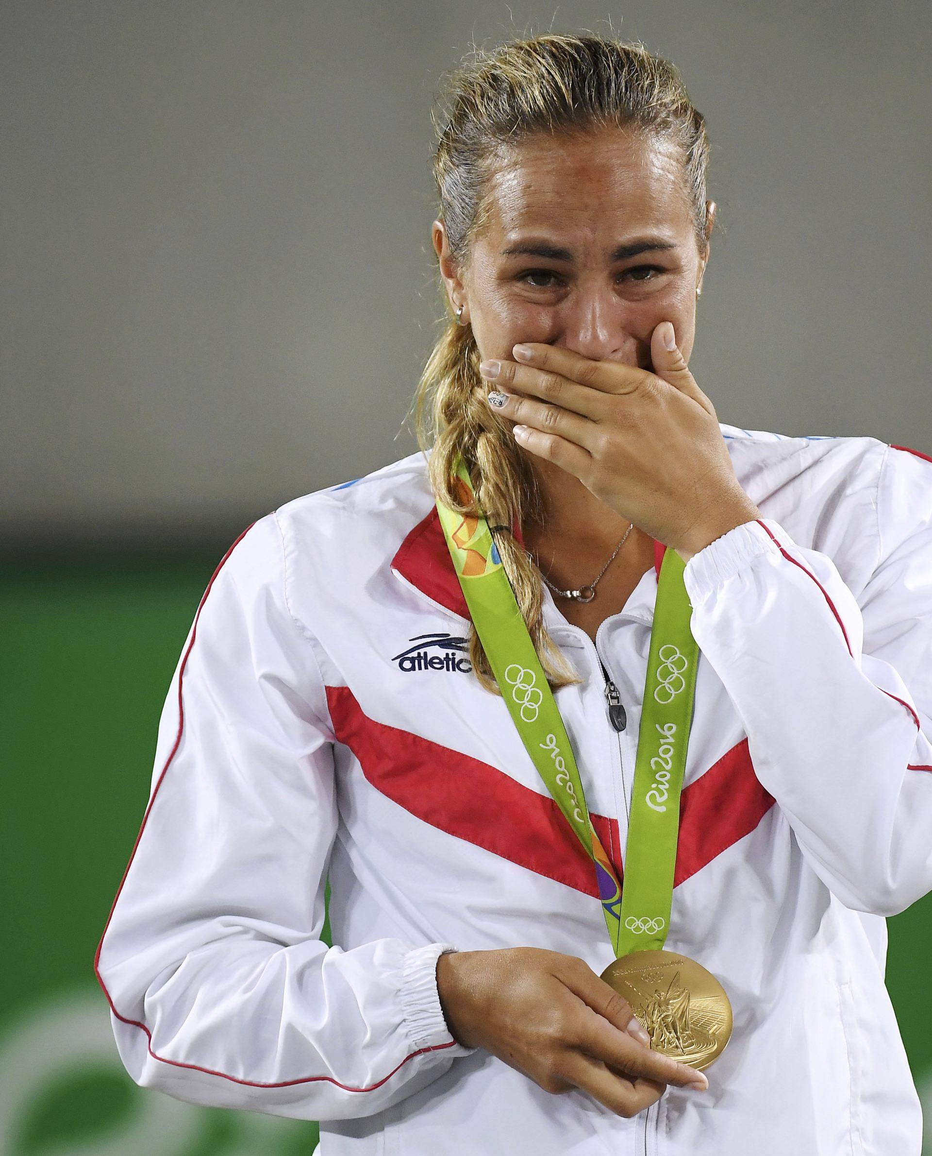 Tennis - Women's Singles Victory Ceremony