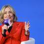Former U.S. Secretary of State Hillary Clinton speaks at the Mumbai Climate Week in Mumbai