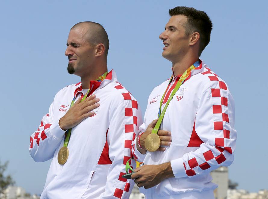 Rowing - Men's Double Sculls Victory Ceremony