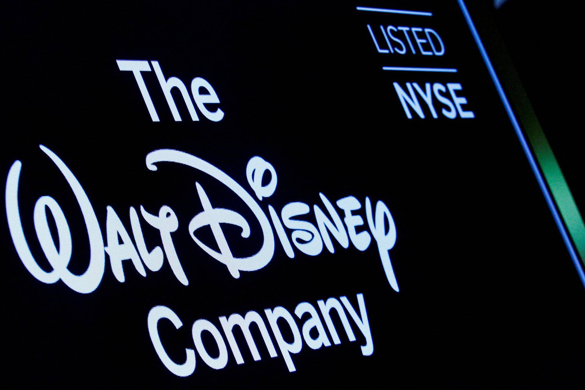 FILE PHOTO: A screen shows the trading info for The Walt Disney Company company on the floor of the NYSE in New York