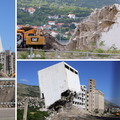 FOTO Nakon nekoliko pokušaja: Srušen Krivi toranj u Mostaru